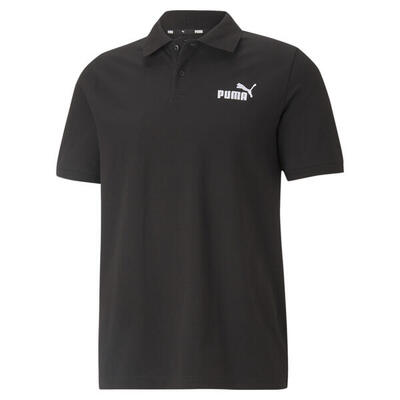 Essentials piqué poloshirt voor heren puma black
