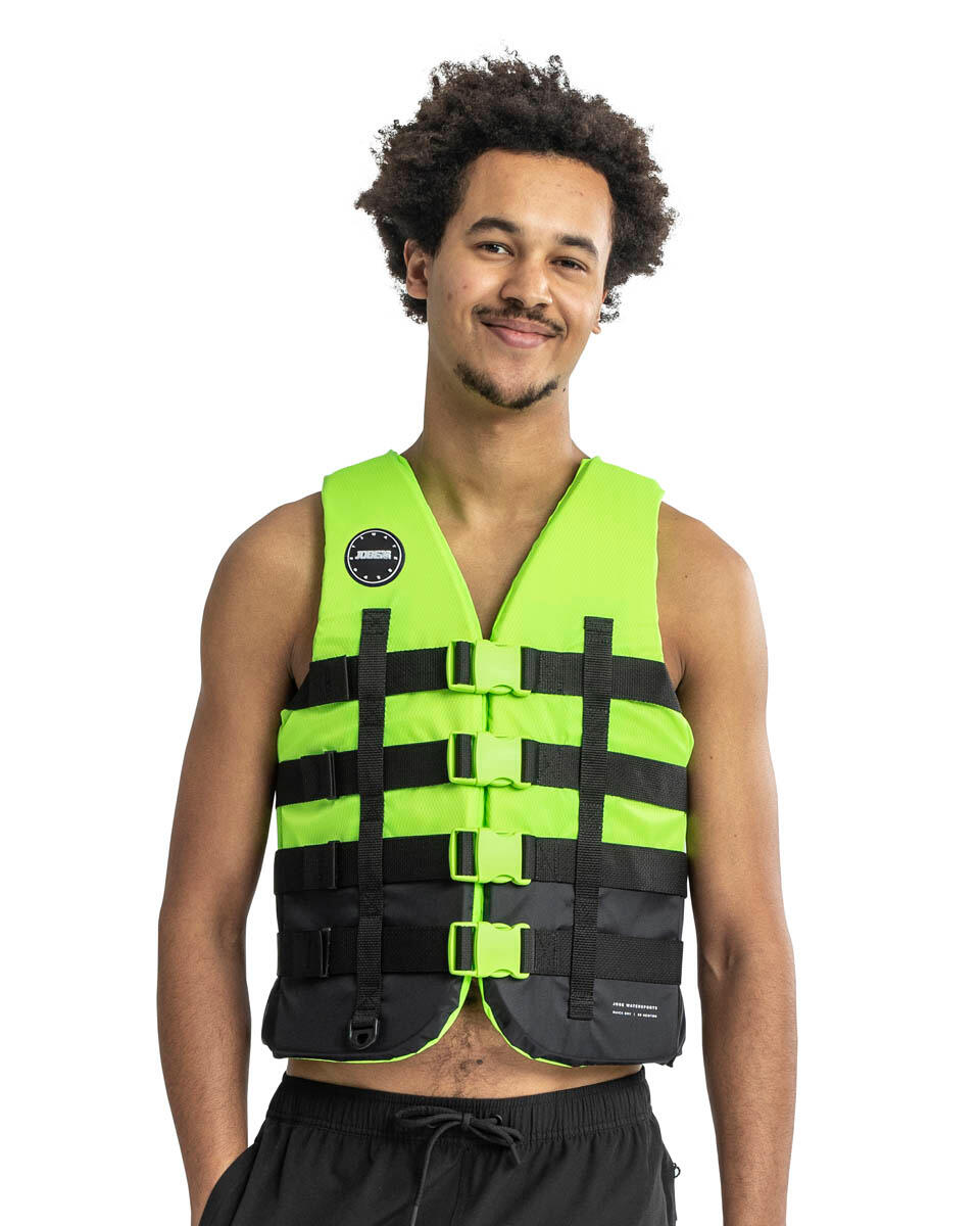 4 Buckle Lime Unisex 50N Schwimmweste Jetski Wakeboard Boot SUP Wasserski 1/5