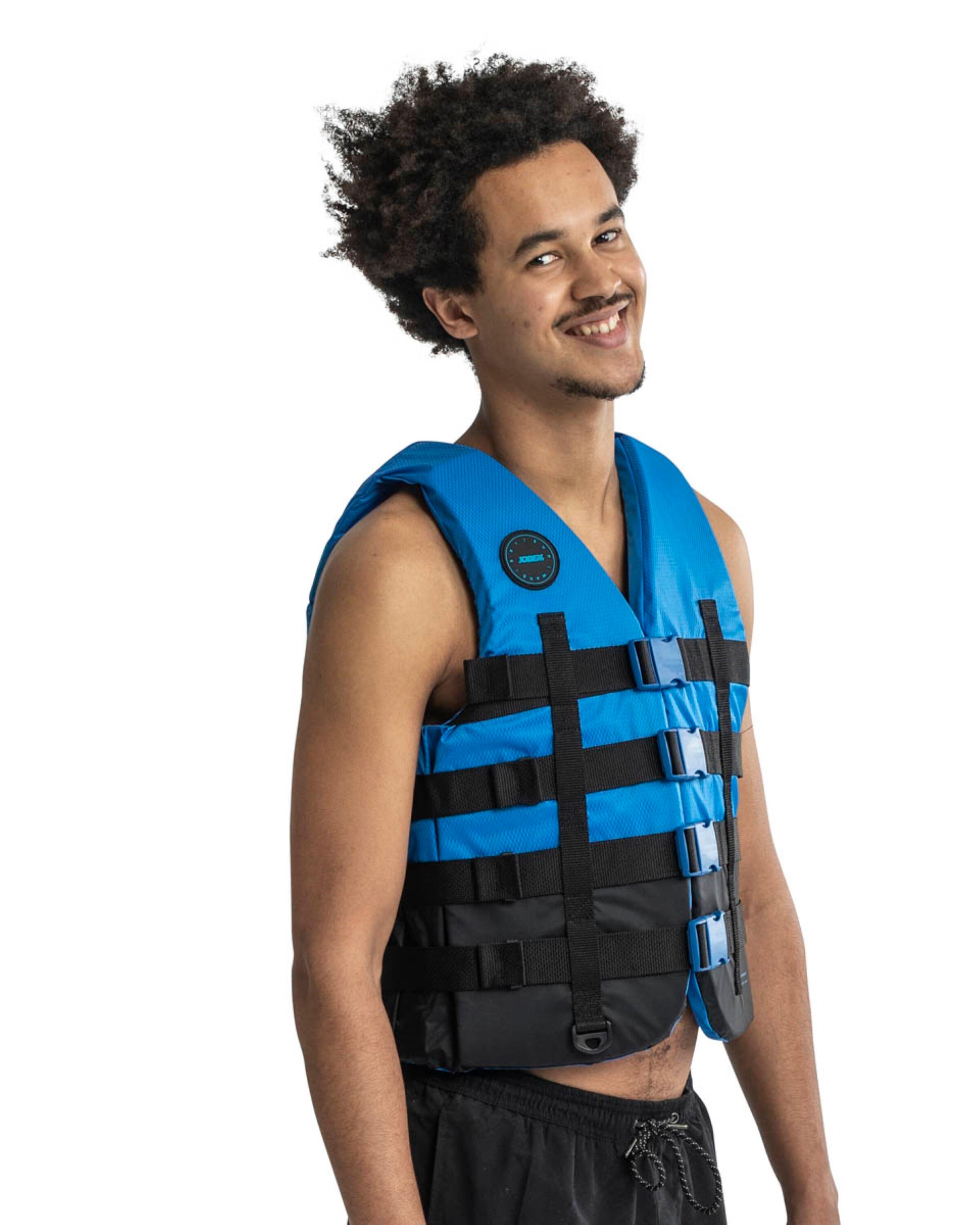 4 Buckle Blue Unisex 50N Schwimmweste Jetski Wakeboard Boot SUP Wasserski 2/5
