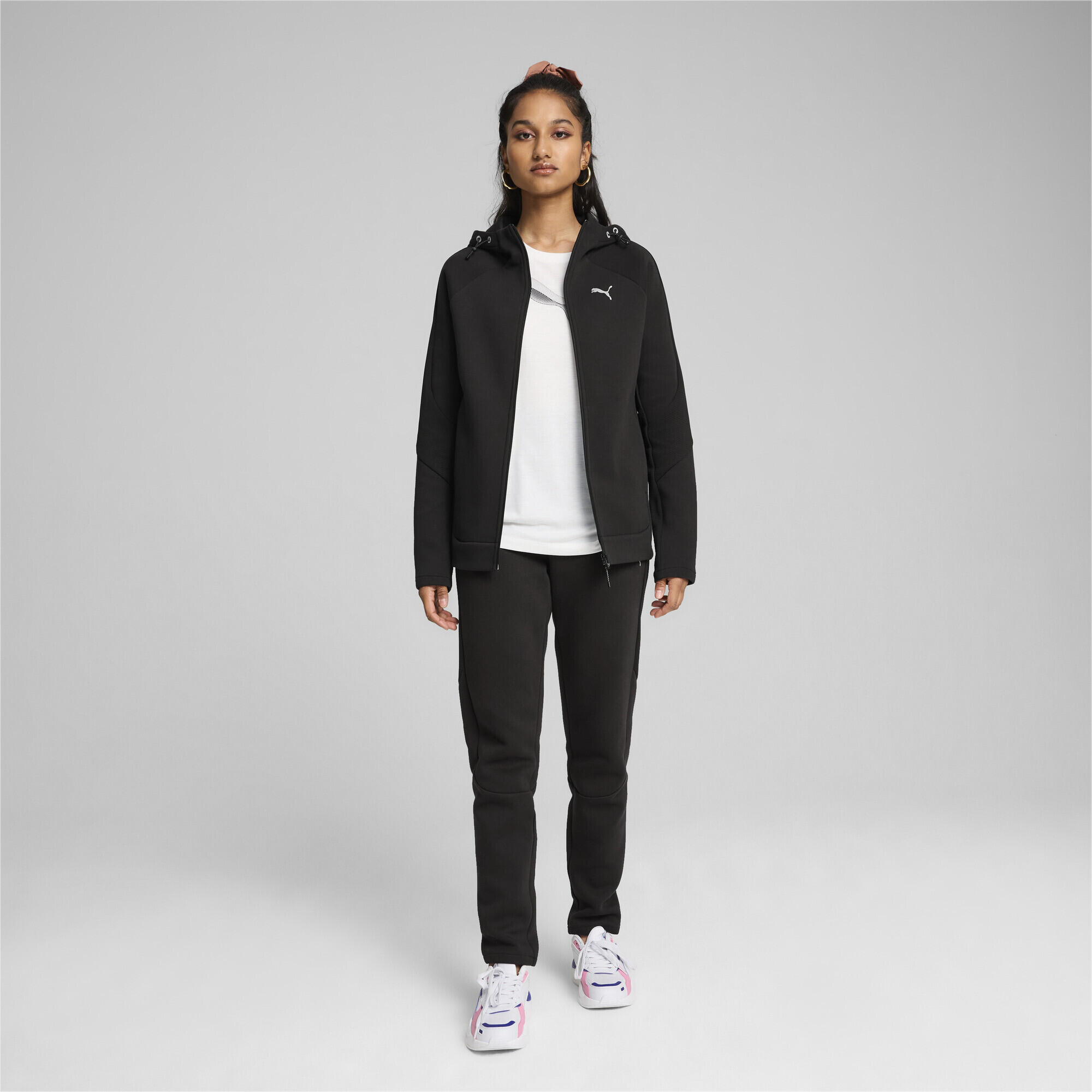 EVOSTRIPE Full-Zip kapucnis női kapucnis pulóver PUMA Black 2/7