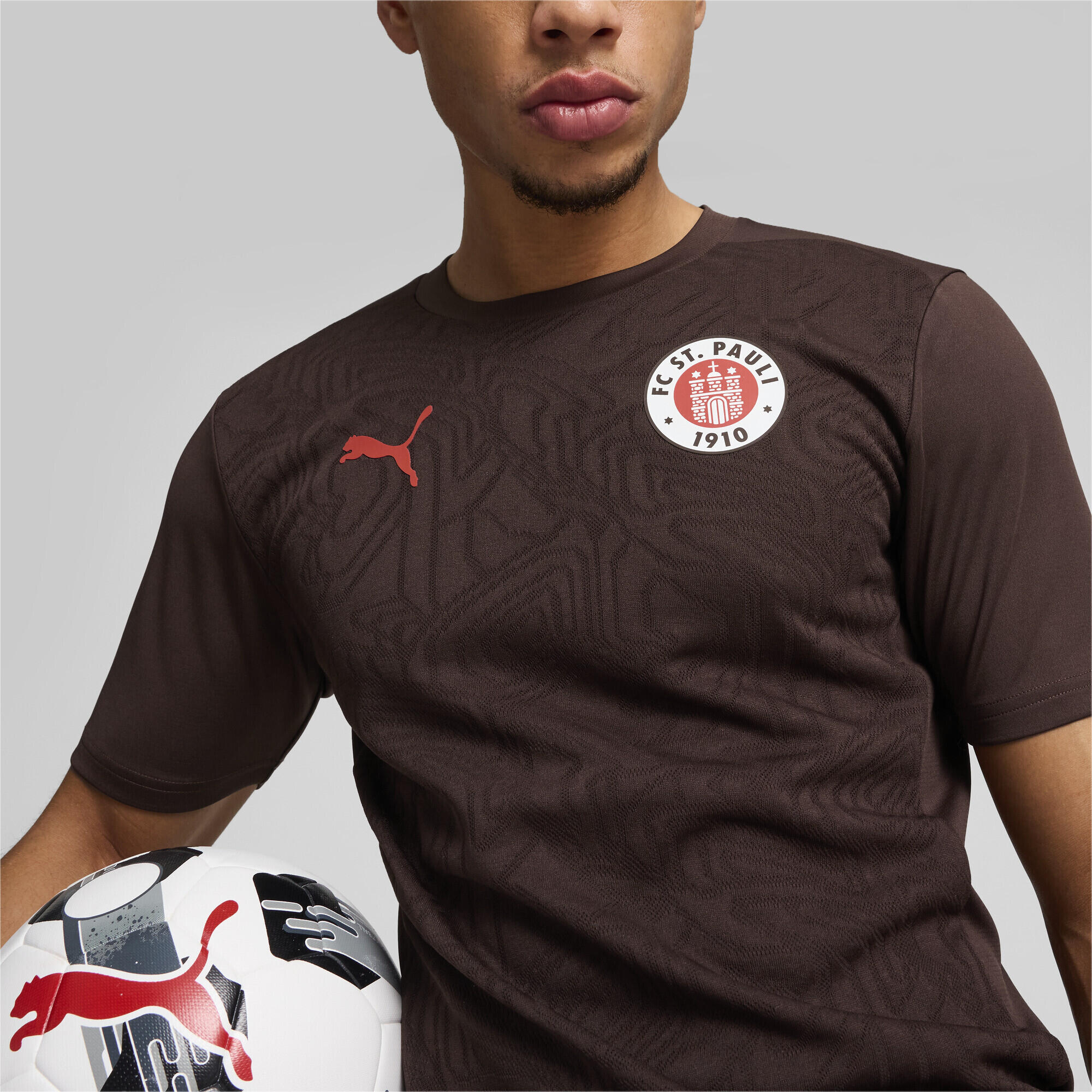 Maglia da allenamento FC St. Pauli da uomo PUMA Dark Chocolate Red Brown 4/7