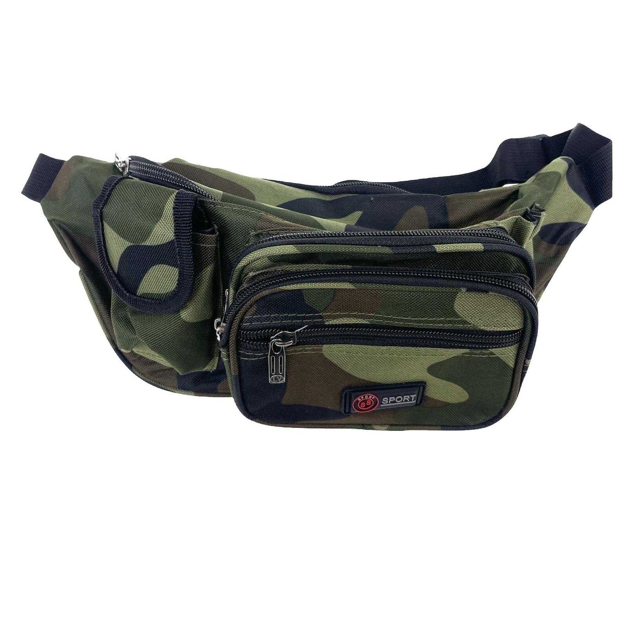 Canvas CAMO BUM BAG Camouflage Waist Travel Belt Wallet Money