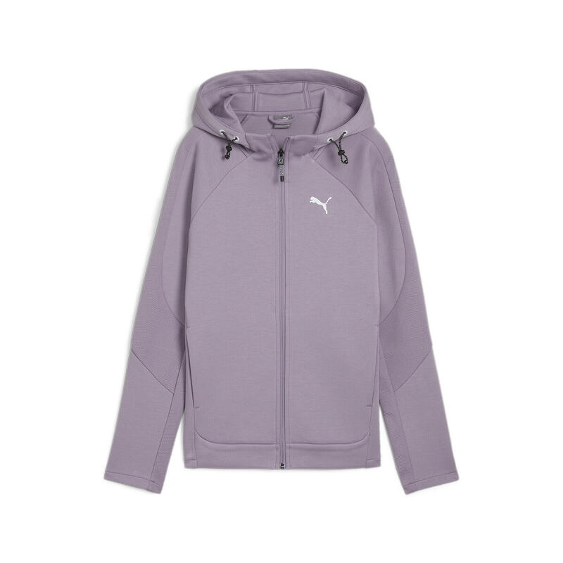 Felpa con zip integrale e cappuccio EVOSTRIPE da donna PUMA Pale Plum Purple