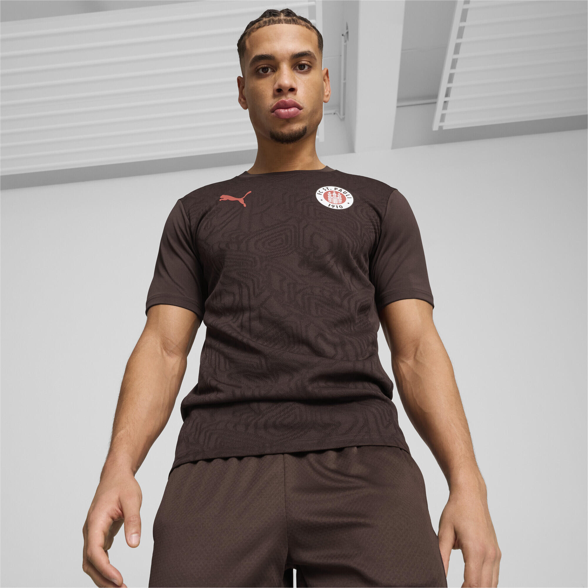 Maglia da allenamento FC St. Pauli da uomo PUMA Dark Chocolate Red Brown 3/7