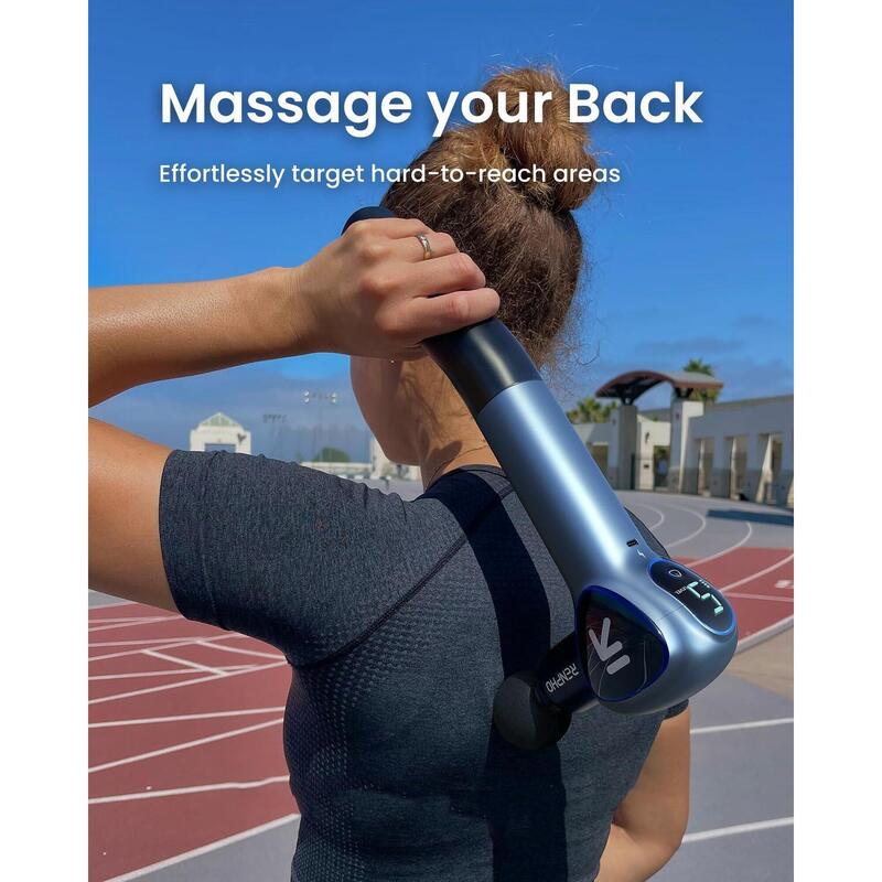 Reach Massage Gun with extended handle - Black/ Grey