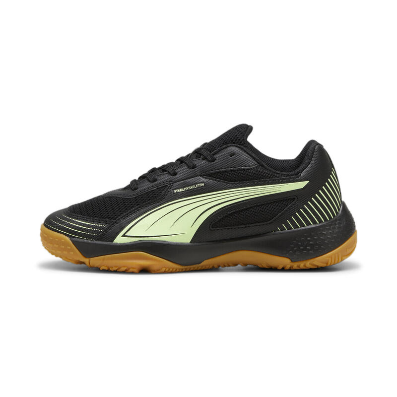 Solarflash III zaalschoenen voor jongeren PUMA Black Fizzy Apple Yellow