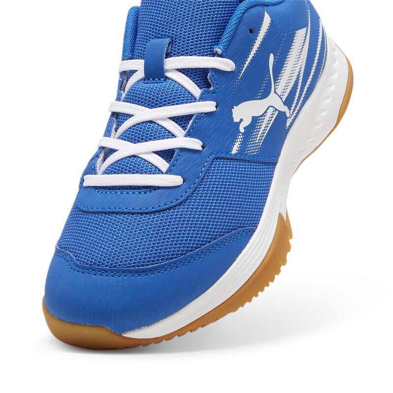 Dětské házenkářské boty Varion II PUMA Team Royal White Gum Blue Beige