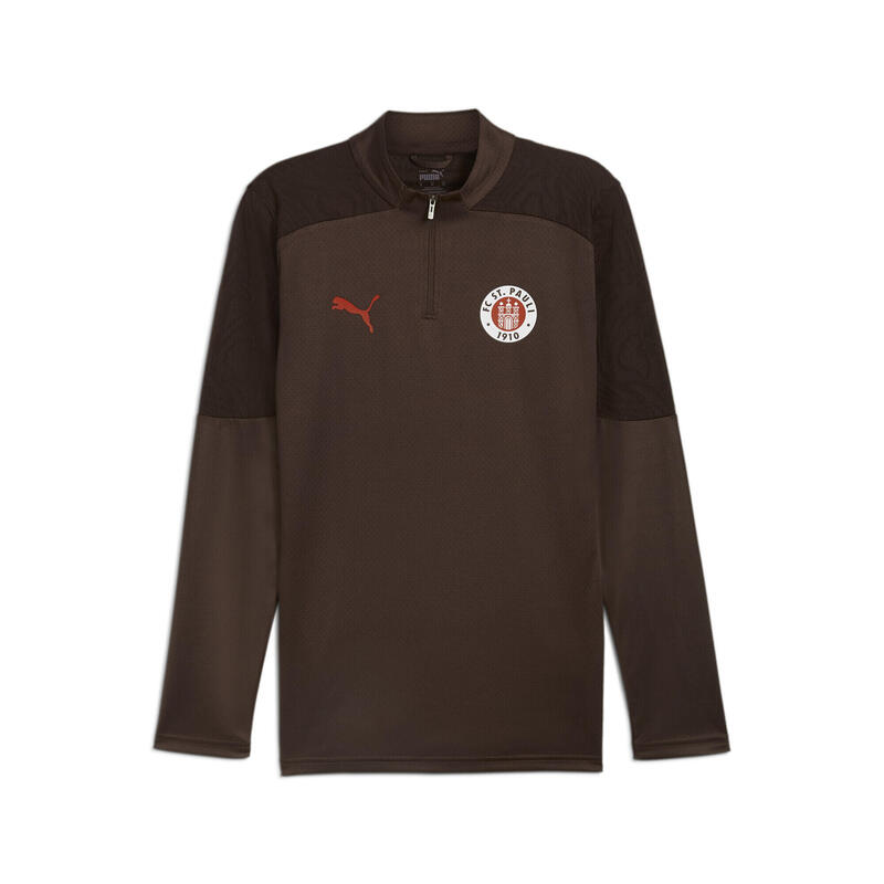 Haut d’entraînement à 1/4 zip FC St. Pauli Homme PUMA Dark Chocolate Red Brown