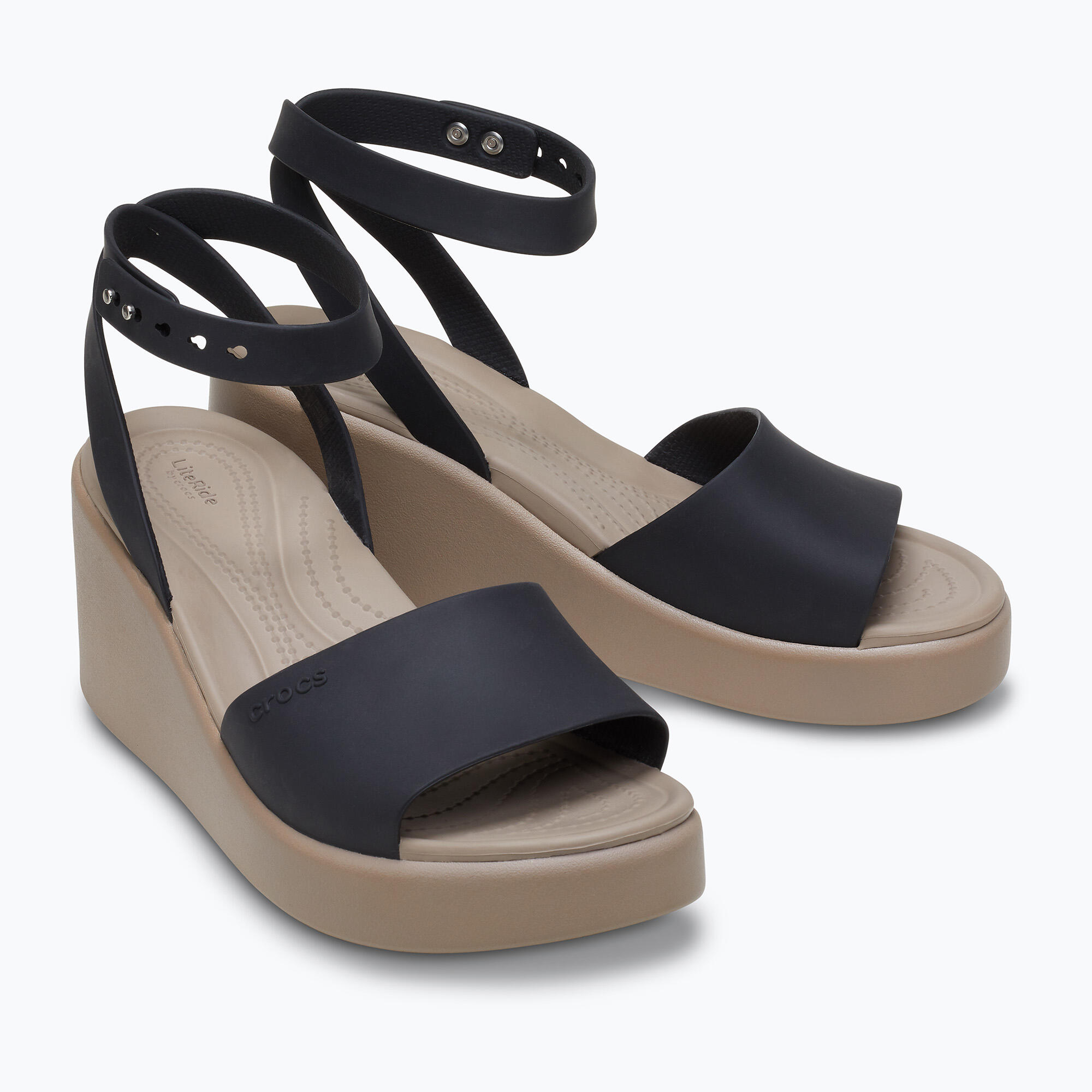 Sandalen femme Crocs Brooklyn enkelband wedge 3/5