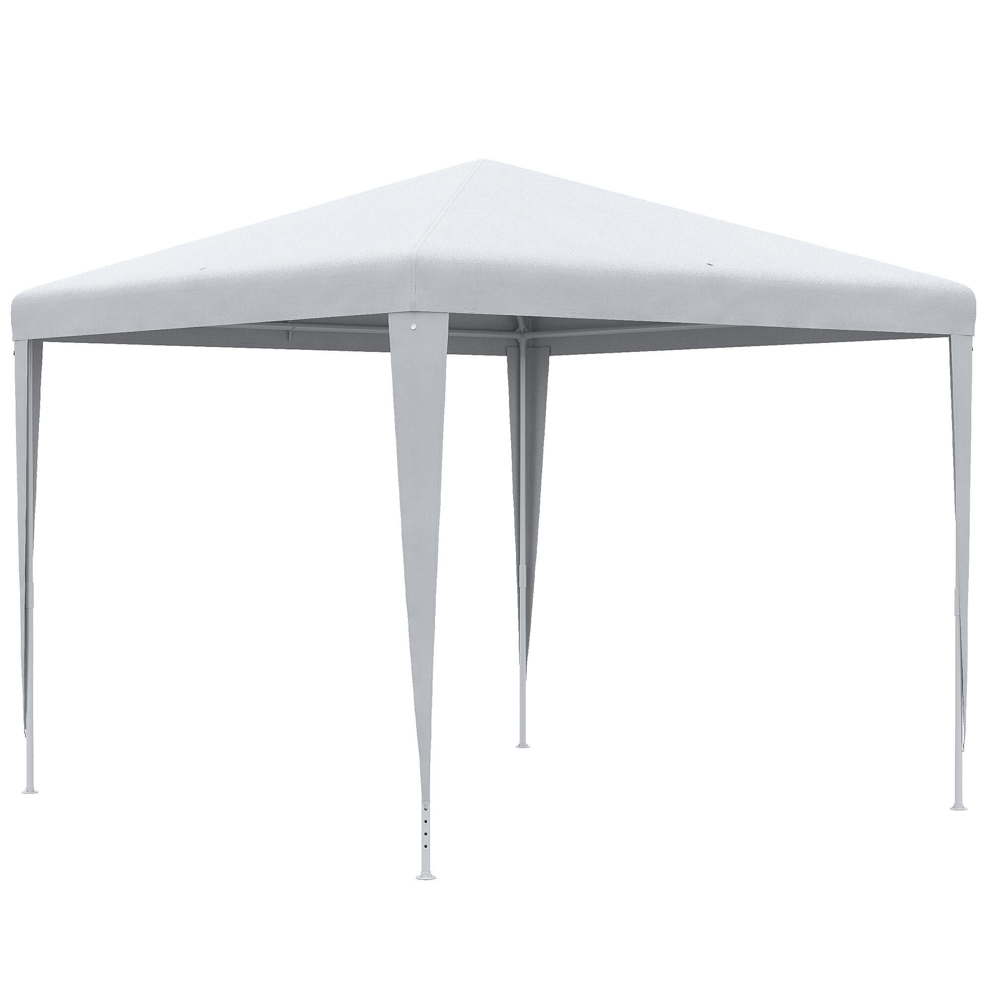 Pavilion Outsunny 3x3 pentru exterior și interior, cadru din oțel, 2,7x2,7m, alb