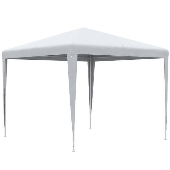 Outsunny Gazebo 3x3 per Esterno e Interno con Telaio in Acciaio 2.7x2.7m Bianco