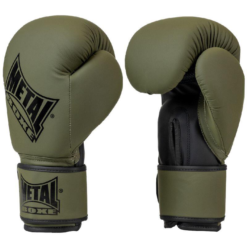 Guantes de boxeo de entrenamiento caqui