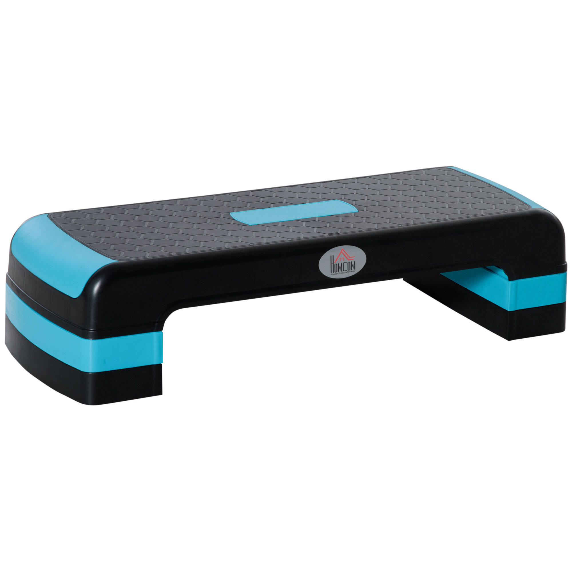 HOMCOM HOMCOM Step per Aerobica Regolabile su 3 Altezze 10-15-20cm Plastica Nero e Blu