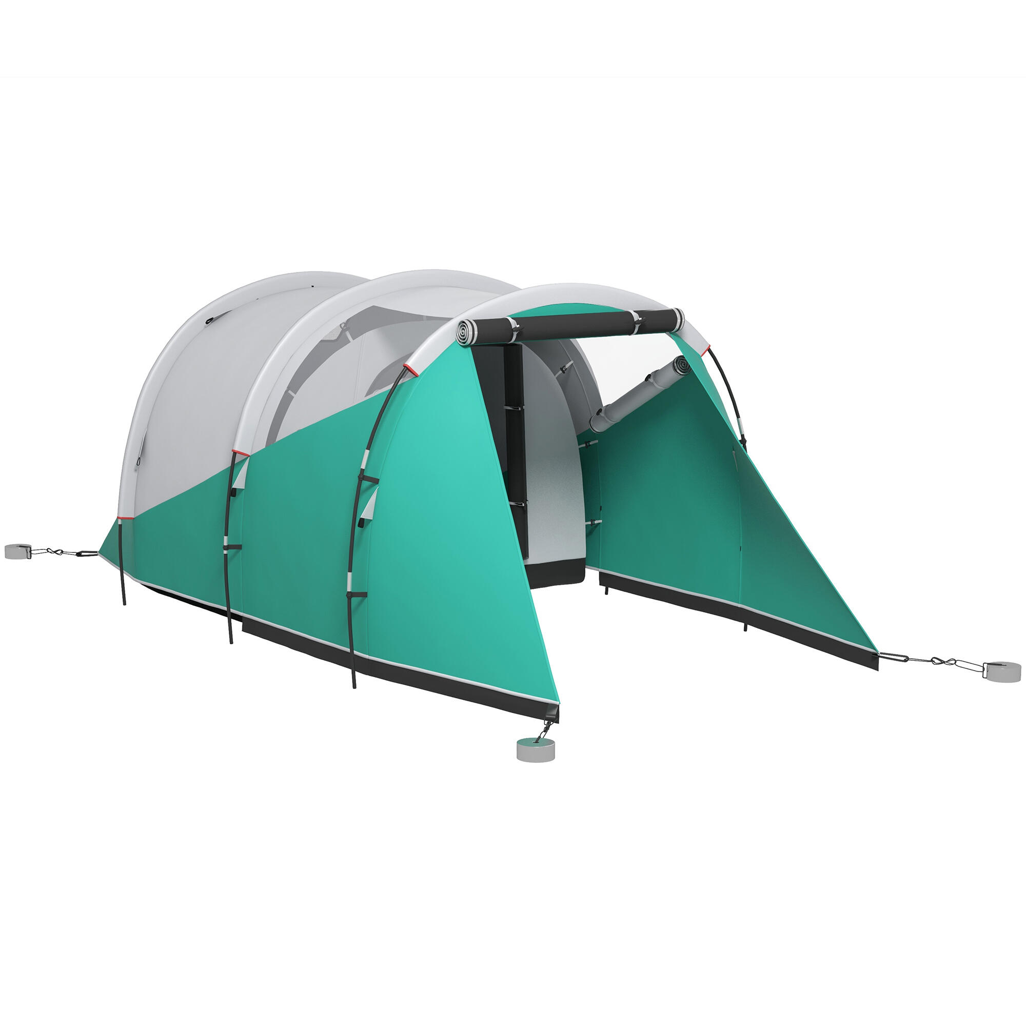 OUTSUNNY Outsunny Tenda da Campeggio 2-4 Posti Impermeabile con Borsa di Trasporto, Verde