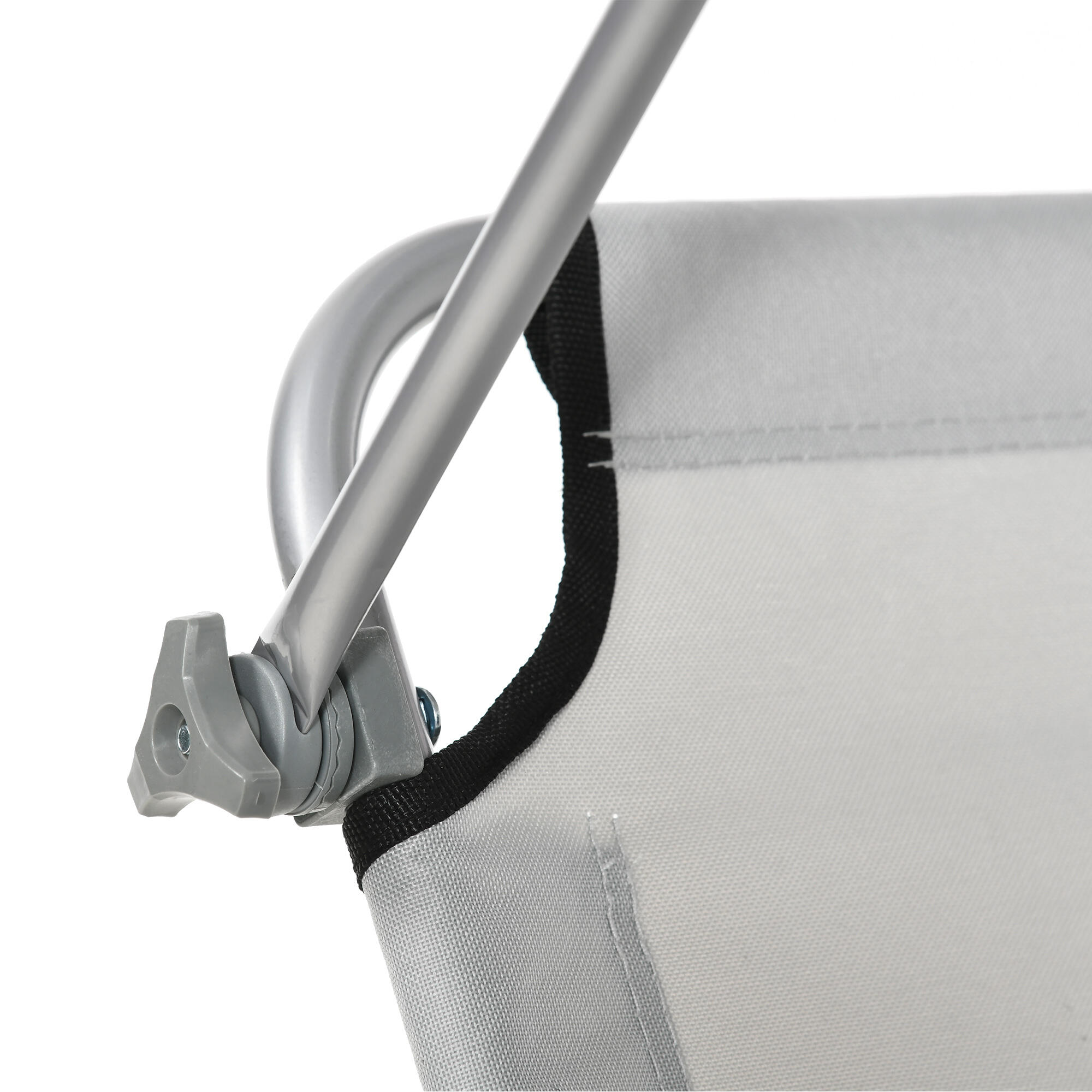 Tumbona Plegable Outsunny 187x58x36 cm Gris Claro 4/7