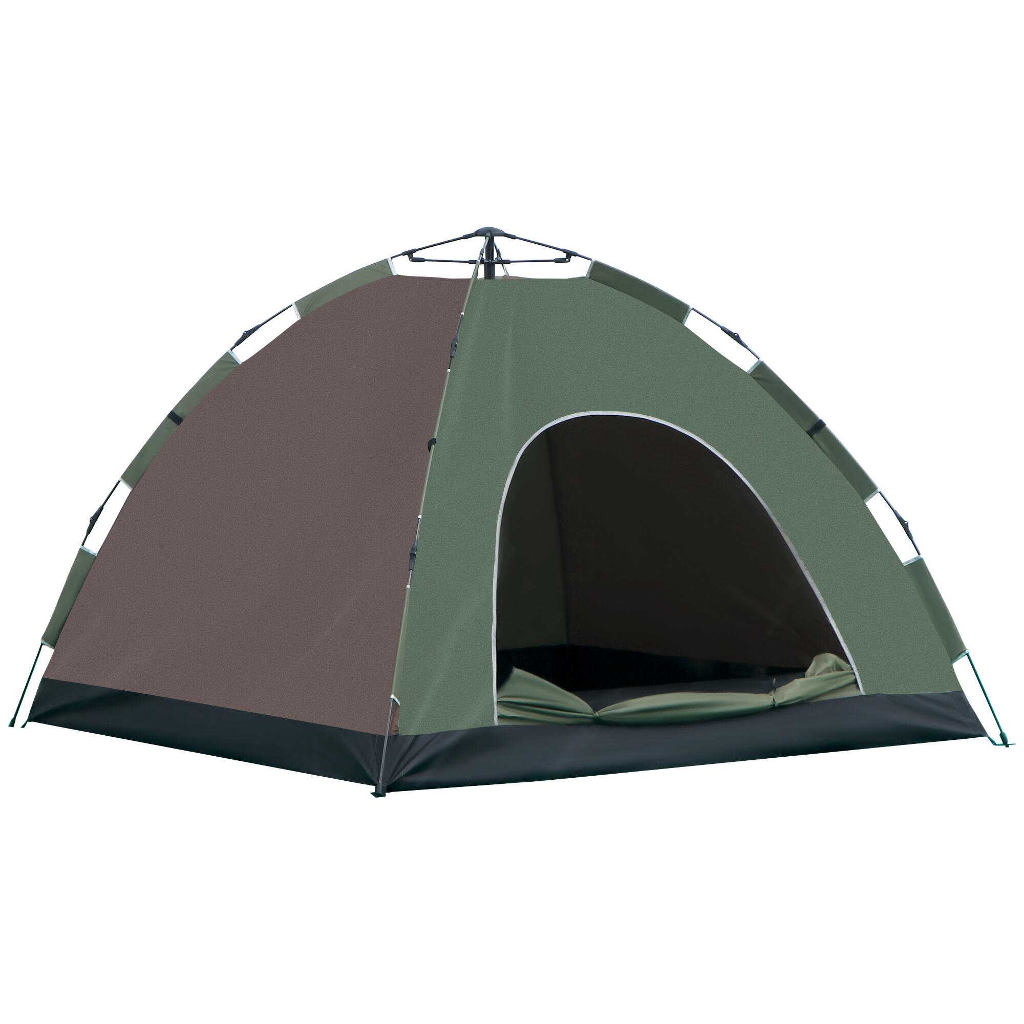 OUTSUNNY Outsunny Tenda da Campeggio Pop-Up 2 Posti con Borsa, 210x210x135cm, Verde