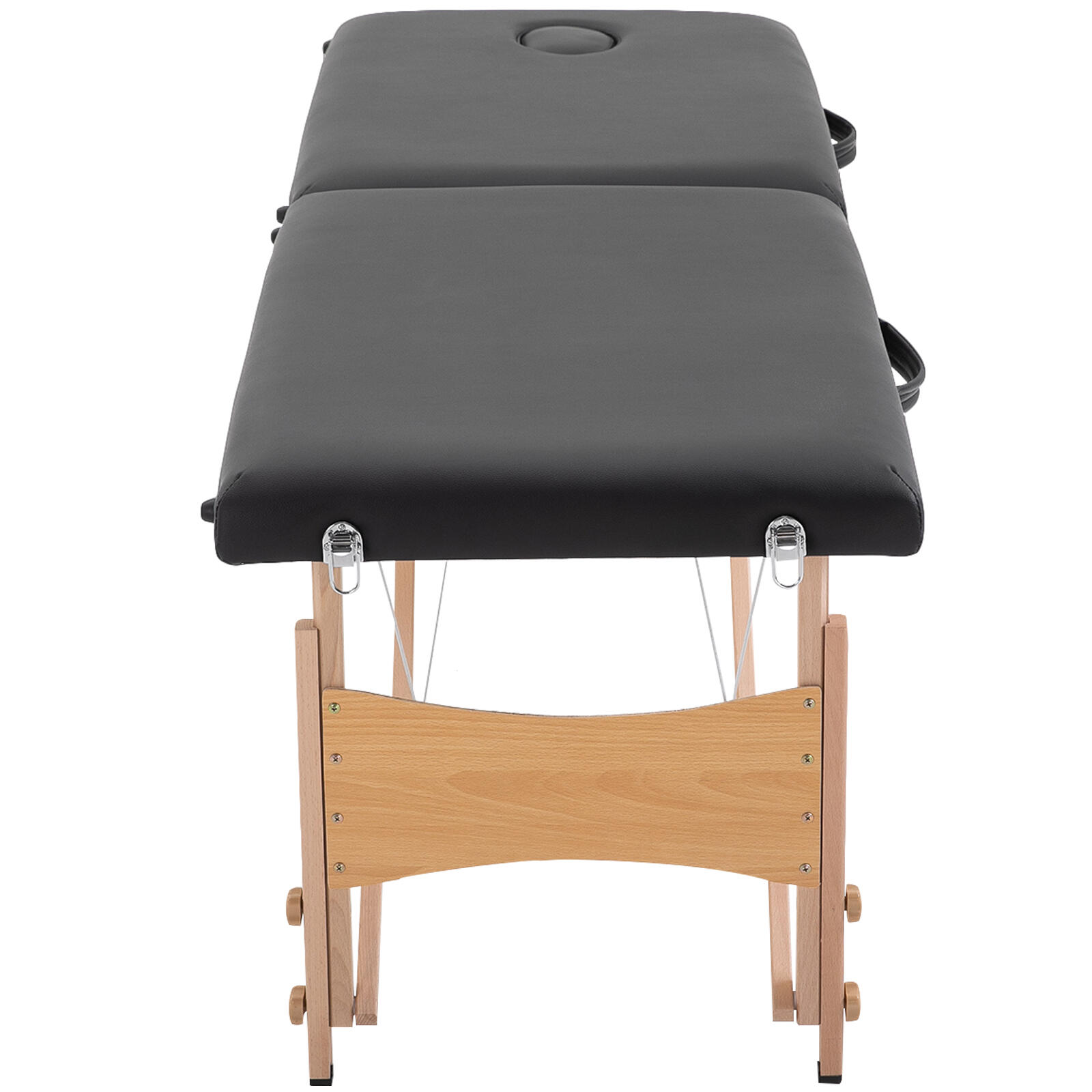 HOMCOM Lettino per Massaggio Portatile ad Altezza Regolabile Nero 7/8
