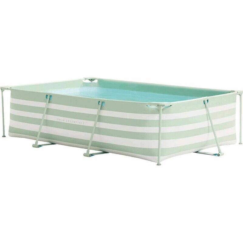 SWIM ESSENTIALS Swim Essentials | Verde/bianco Gestreept piscina fuori terra 300x200x75 cm inclu