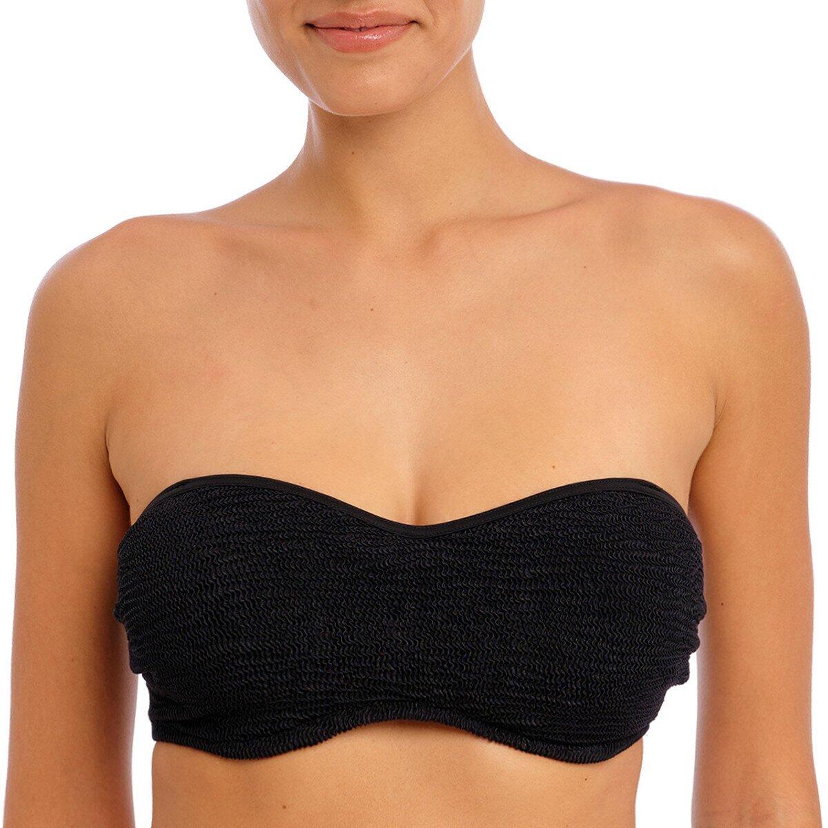 Freya Active - Haut De Maillot Bandeau Texturé À Armatures Ibiza Waves - Haut De Maillot De Bain - Noir - 95f - Decathlon