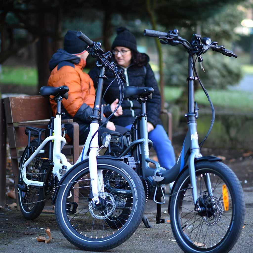 Urbanbiker Mini | 100KM Autonomia | Bianco | 20" bicicletta pieghevole