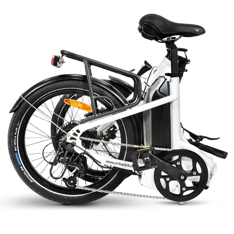 Urbanbiker Mini | Klapprad E-Bike | 100KM Reichweite | Weiß | 20"