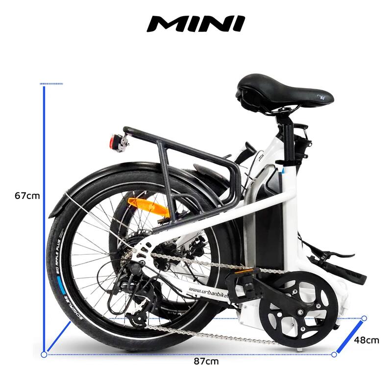 Mini | E-Bike Pliabilă | Autonomie până la 100 km | Negru | 20"
