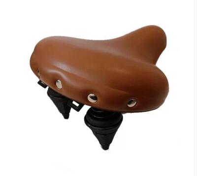 Selle comfort drifter fietszadel - lichtbruin - met hangveren