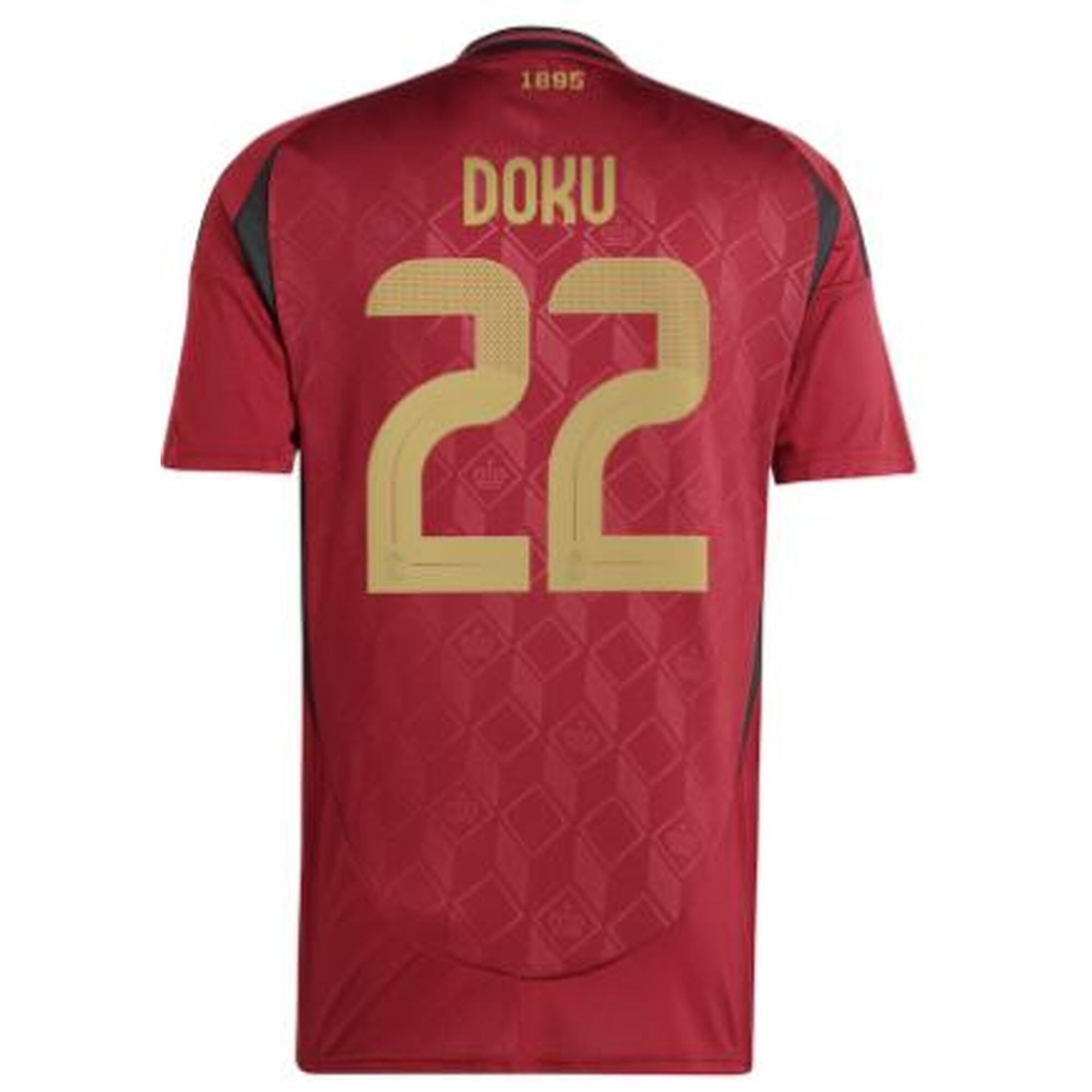 Maillot domicile avec flocage Doku Belgique EURO 2024 Adulte L