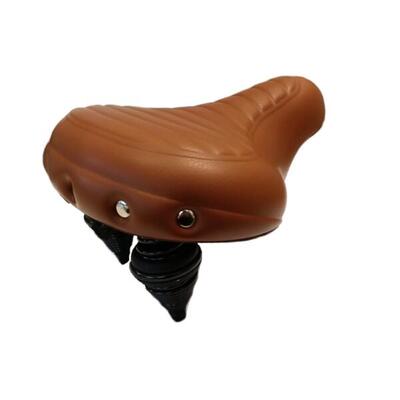 Selle comfort drifter fietszadel - wave lichtbruin - met hangveren