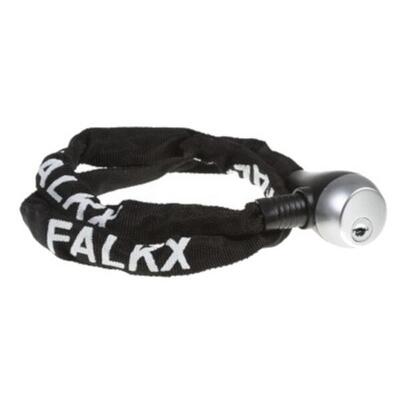 Falkx kettingslot 80cm - zwart - nylon hoes