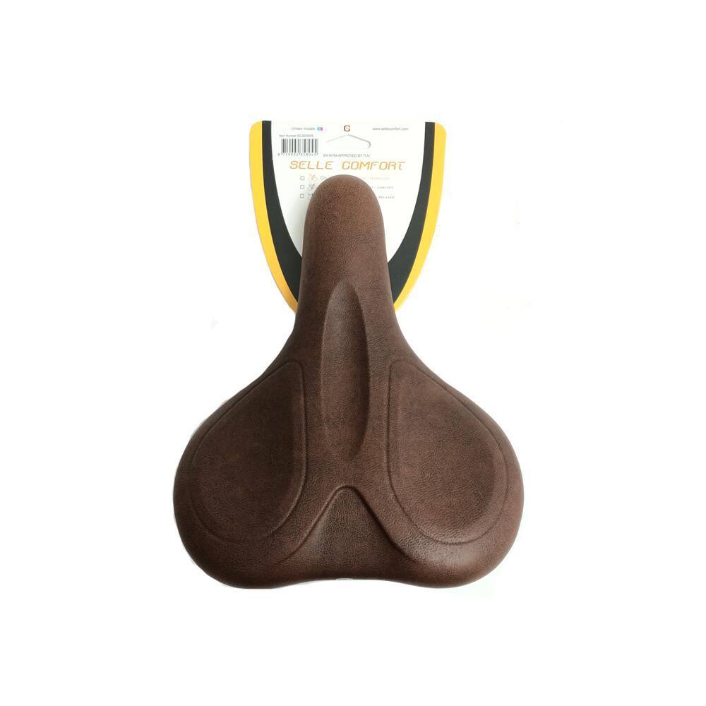 Selle Comfort - Selle Comfort Saddle E-bike Soft Medium Brown Avec Poignée Sans Écharpe. - Selle De Vélo - Marron - Decathlon