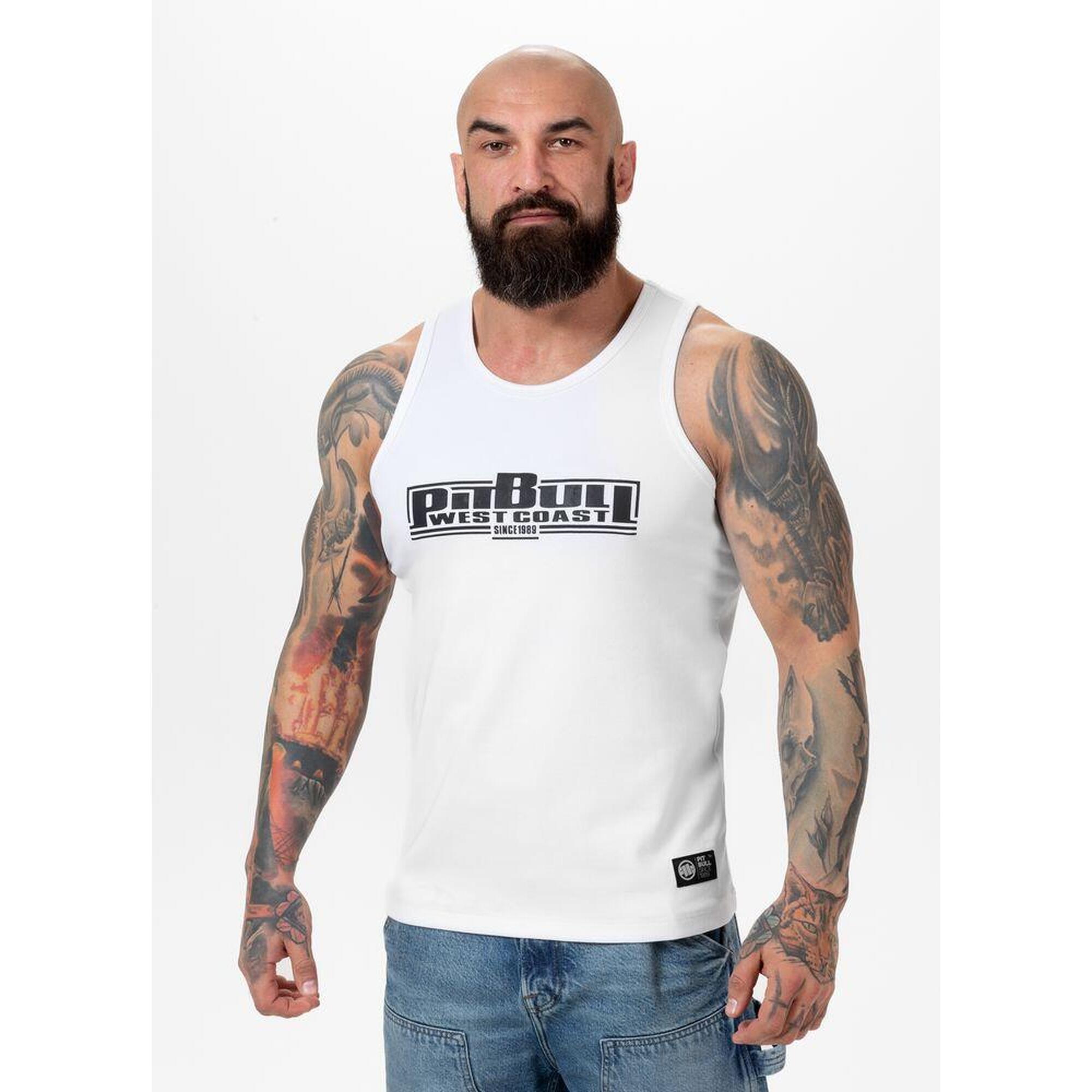 Pitbull - Débardeur De Boxe Pitbull Pour Hommes - Maillot Sans Manche - Blanc|noir -  48 - Decathlon