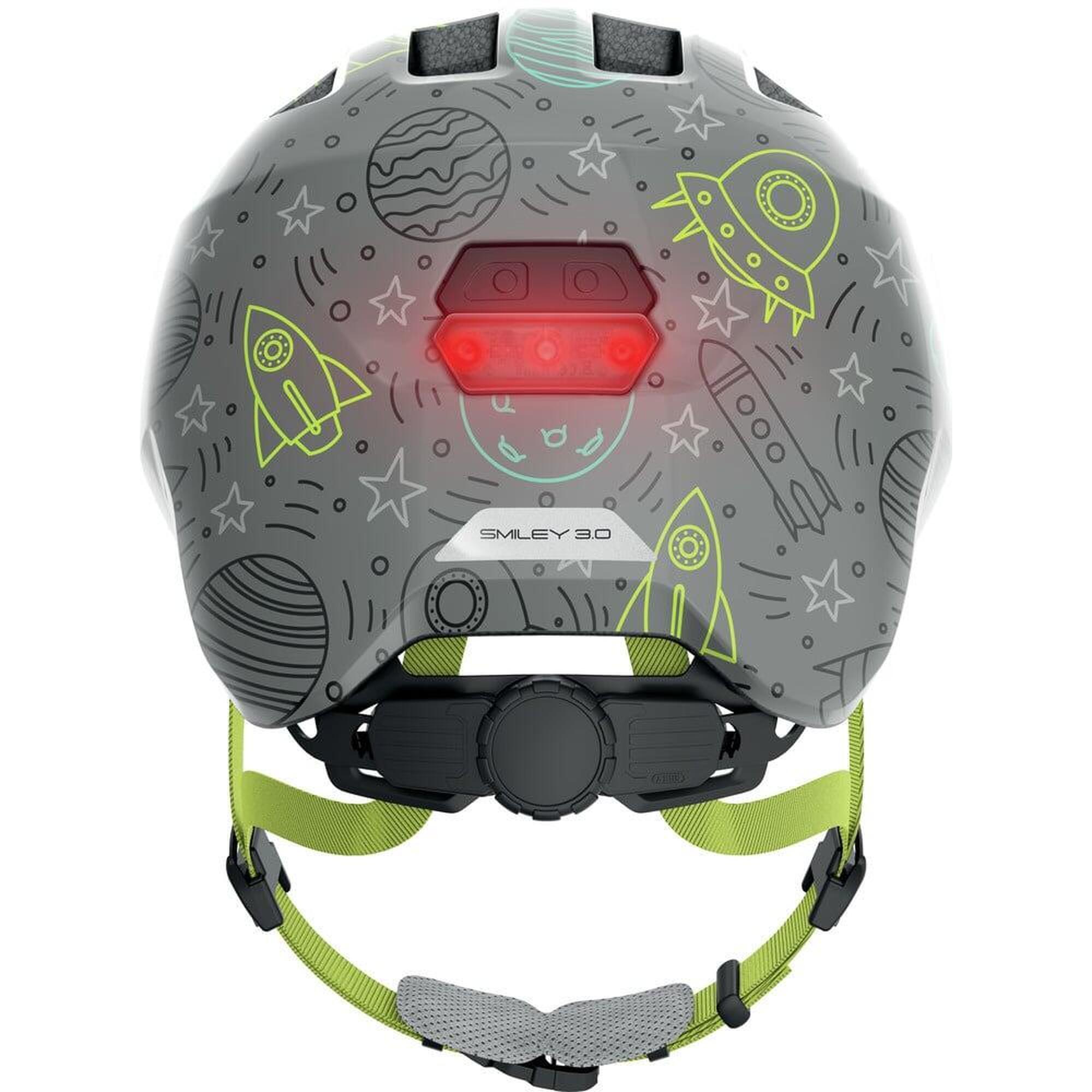 ABUS Casque de loisirs pour enfants "Smiley 3.0 LED" grey space