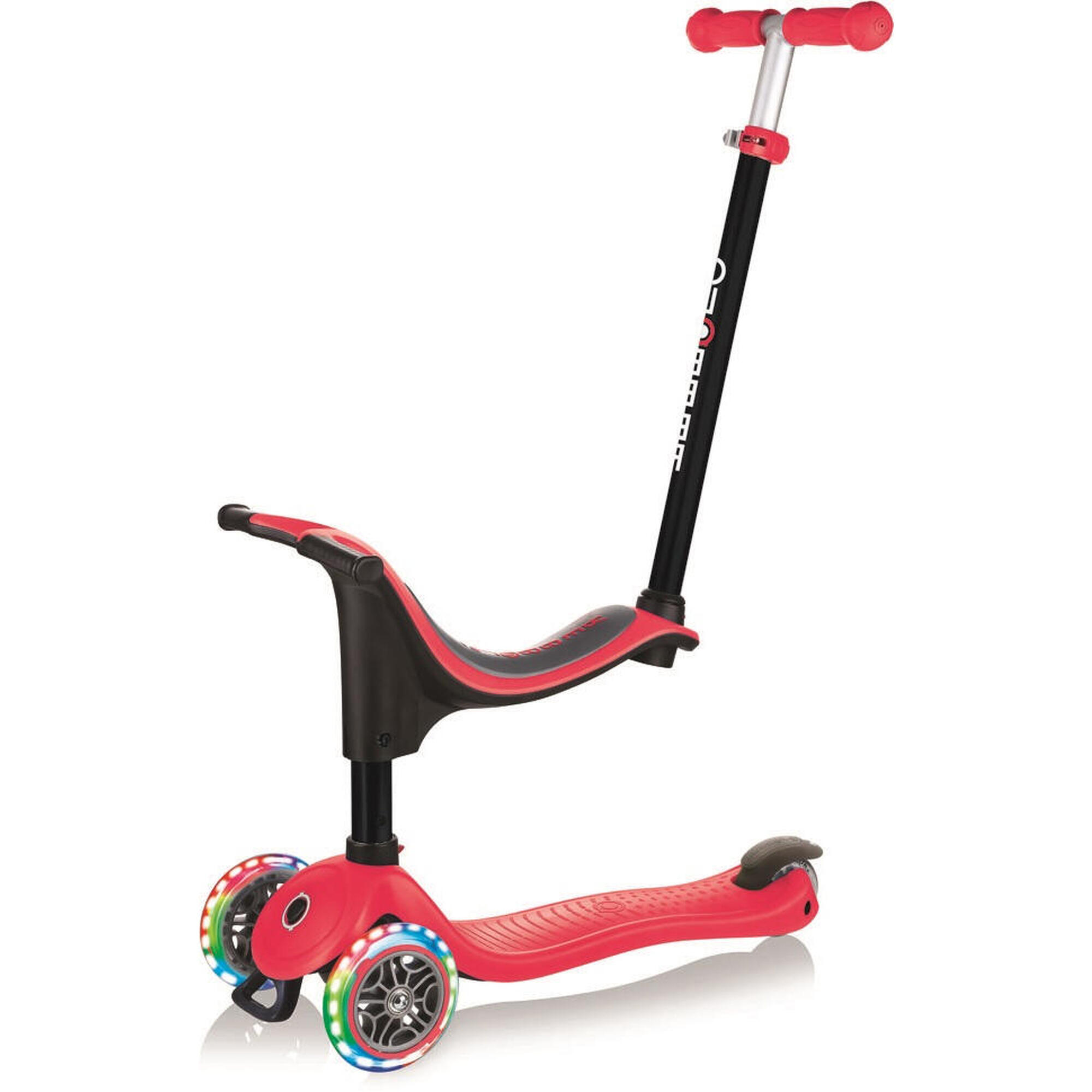 Globber draisienne / Tricycle | GO UP Sporty Lights with Stabilisateur | Rouge