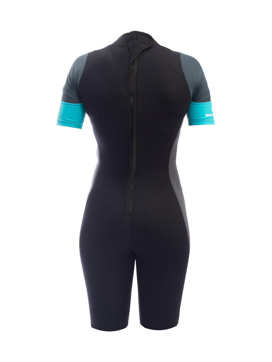 Shorty Adelaide Ladies Turquoise - Neopreno de 3mm con mangas de Lycra 2/5