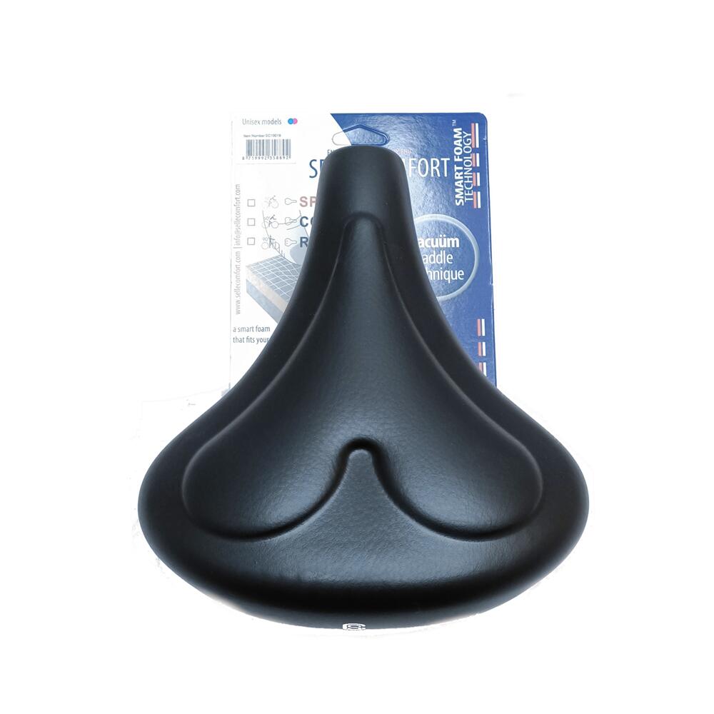 Selle Comfort Holland Fietszadel- Zwart - Gel 3/4