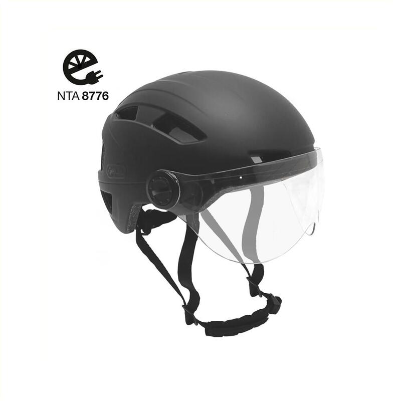 Casco Speed Pedelec con visera - Casco de bicicleta negro mate