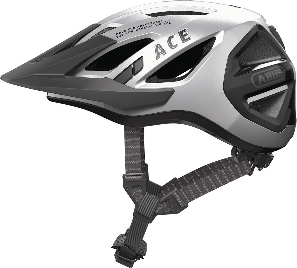 Casque Abus Urban-I 3.0 ACE vélo argent M 52-58cm 6/7