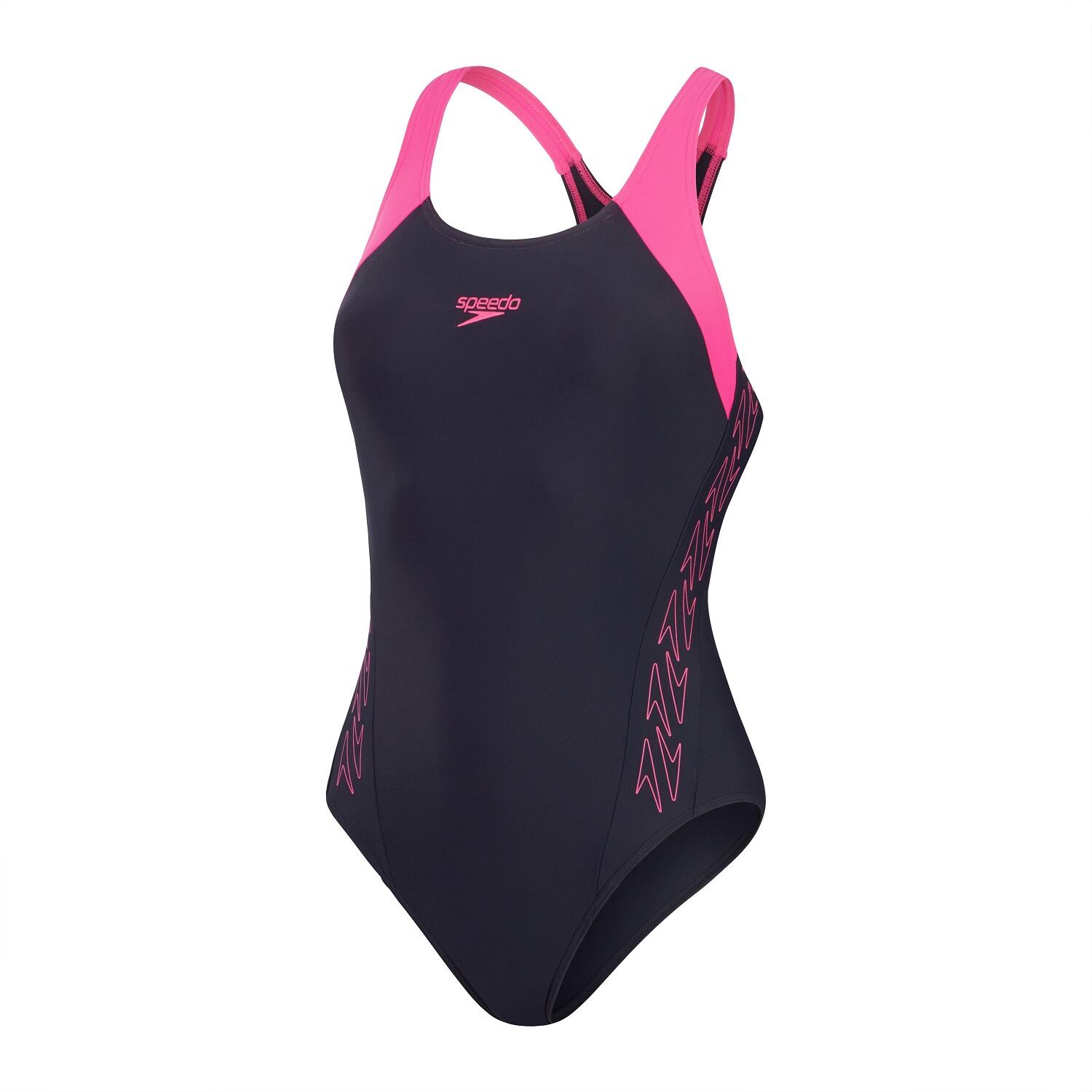 Costume da bagno Speedo HyperBoom Splice Racerback - Blu navy / Rosa 6/7