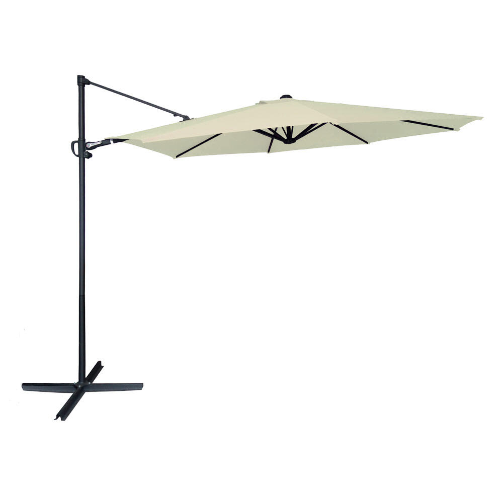 Guarda-Sol de praia praia roma Aktive Ø300 cm amarelo claro cabo de