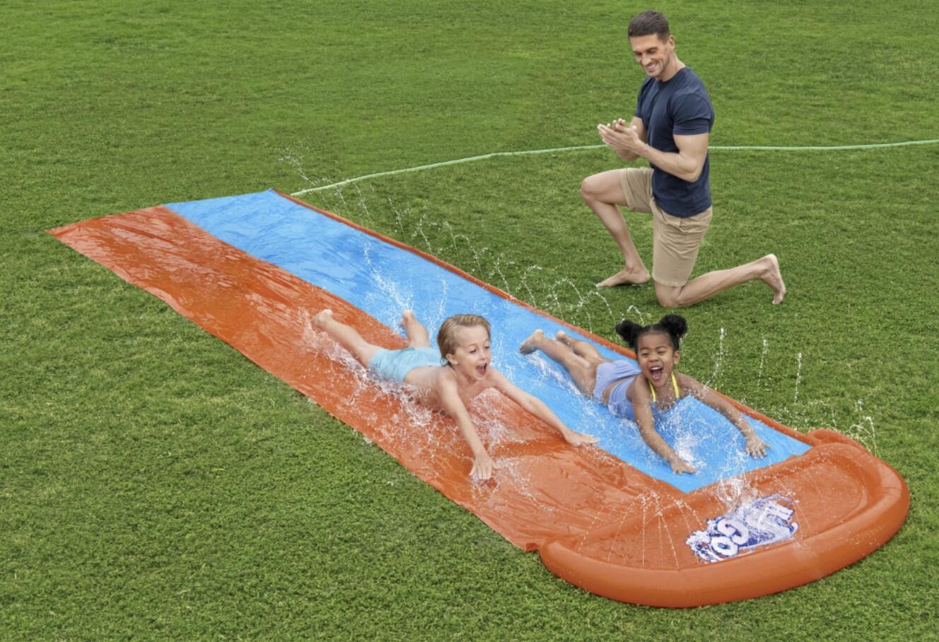 Bestway H20GO Double Lane Slip and Slide, Inflatable Water Slide for Kids 7/7