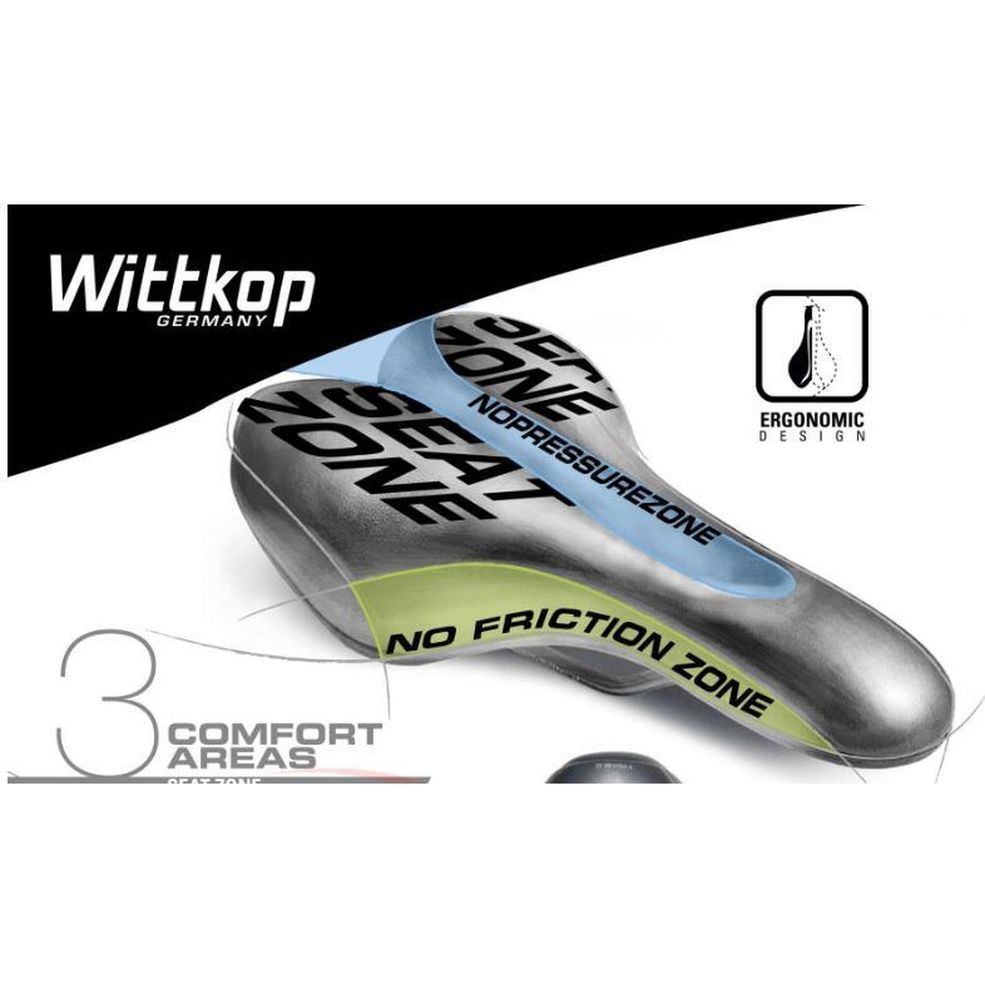 Selle Wittkop uni 2.0 gel hybride avec sangle sur carte