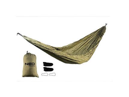 Hamak 330x140cm zestaw z taśmami i linkami do zawieszenia