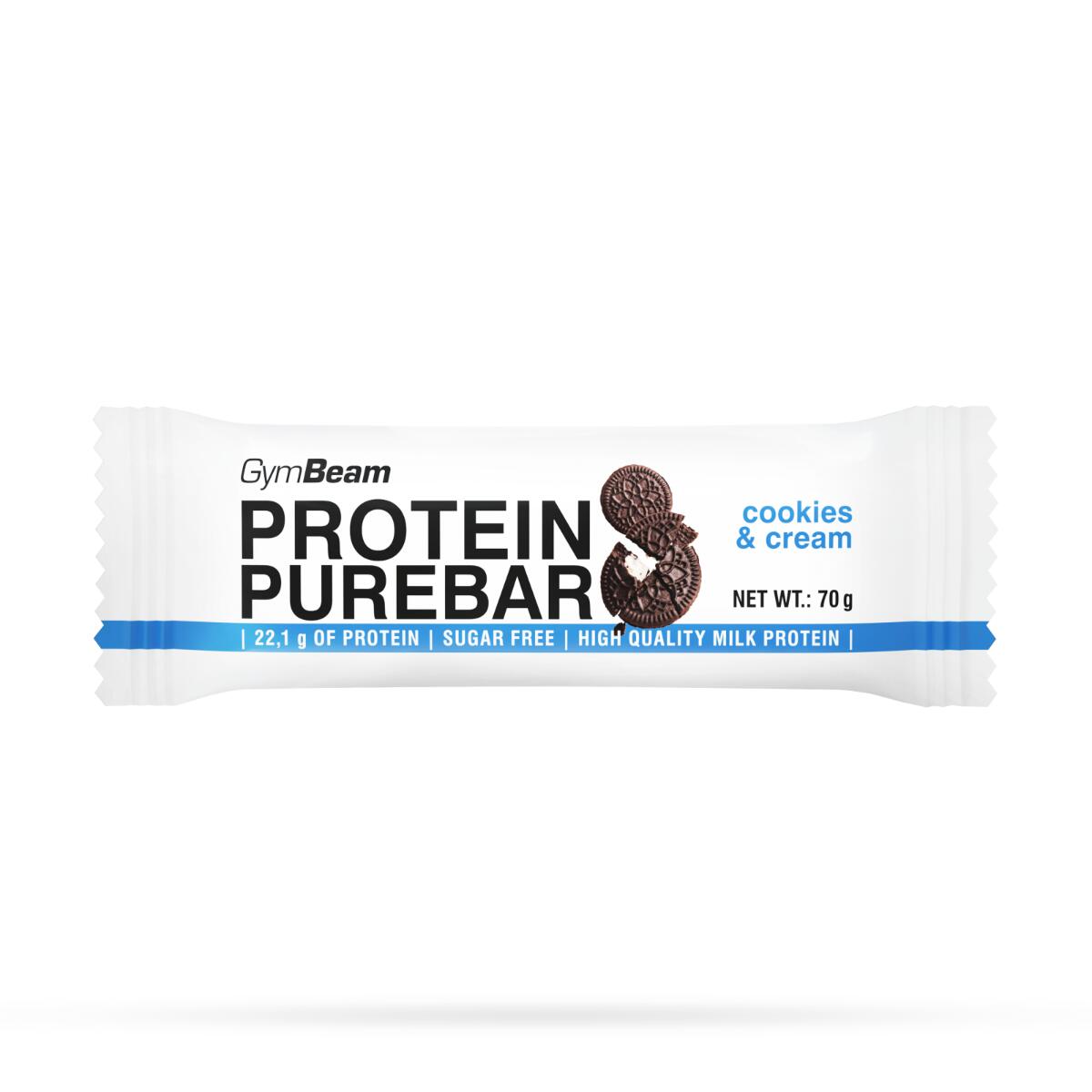 Baton białkowy PureBar 12 x 60 g GymBeam cookies & cream