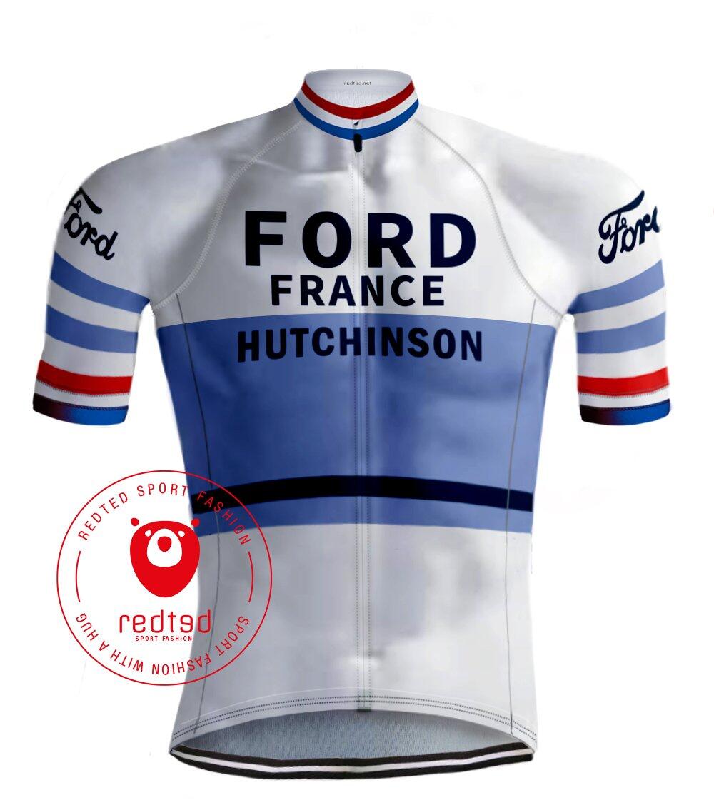 Camicia da ciclismo retrò Ford France - REDTED |  Redted