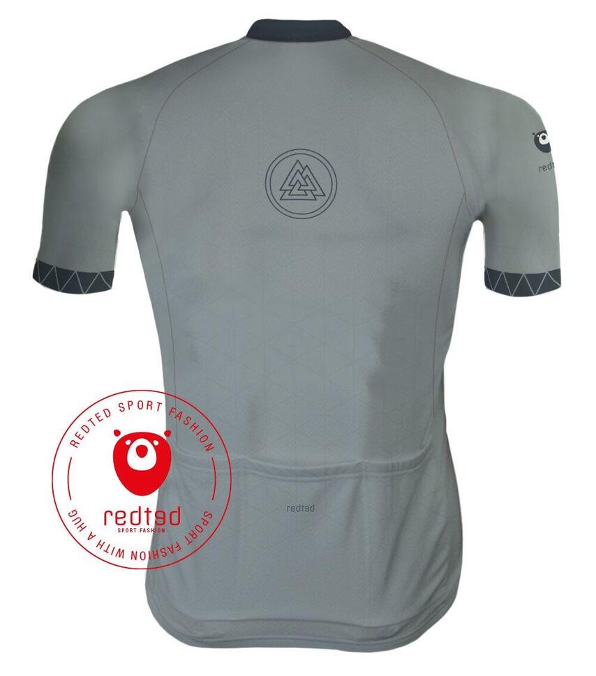 Viking Gray Cycling Jersey - Redted