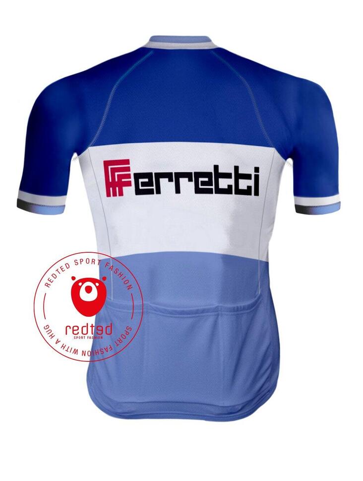 Camisola DE CICLISMO RETRO FERRETTI - VERMELHO