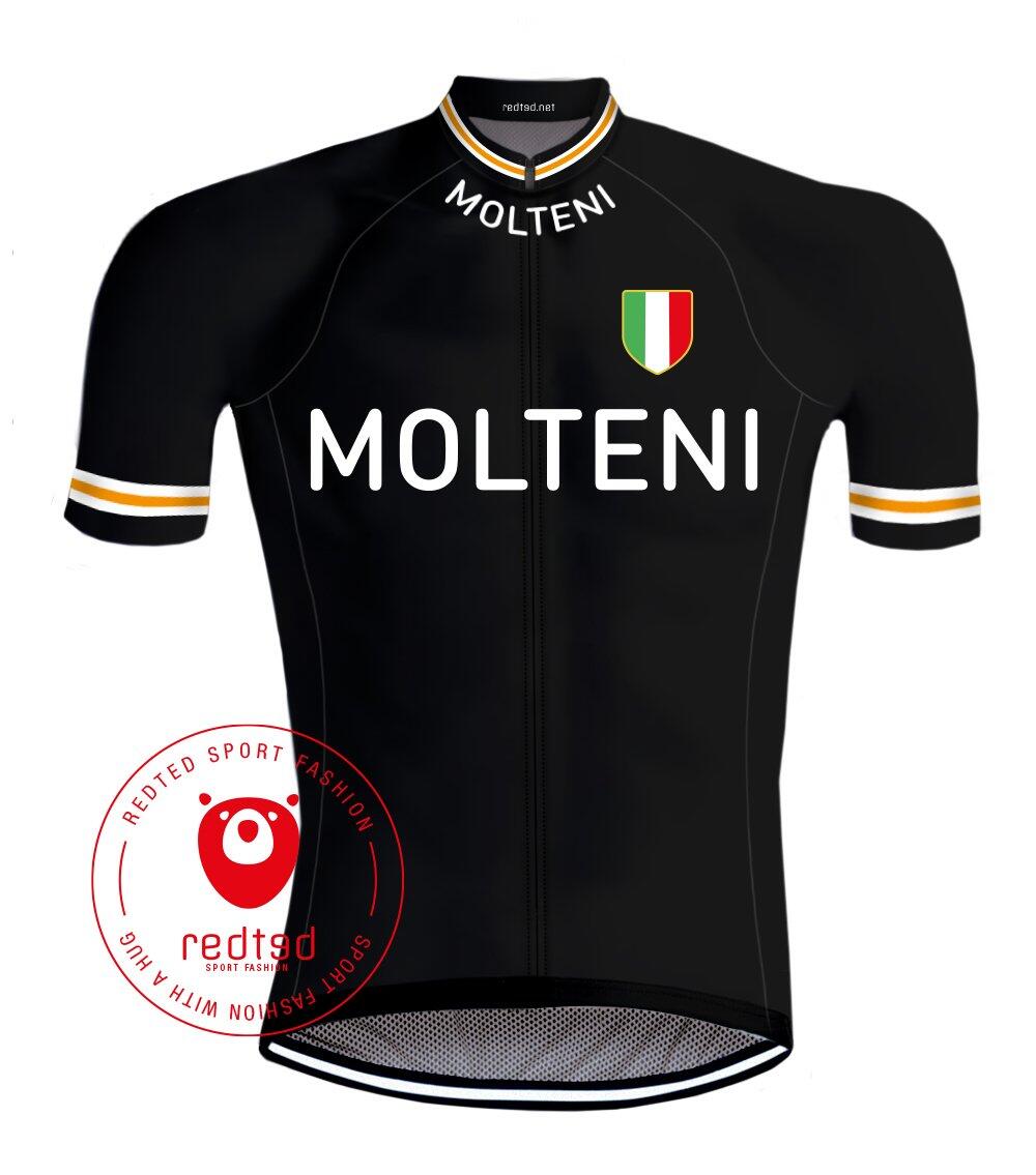 REDTED Retro Wielershirt Molteni Zwart - REDTED