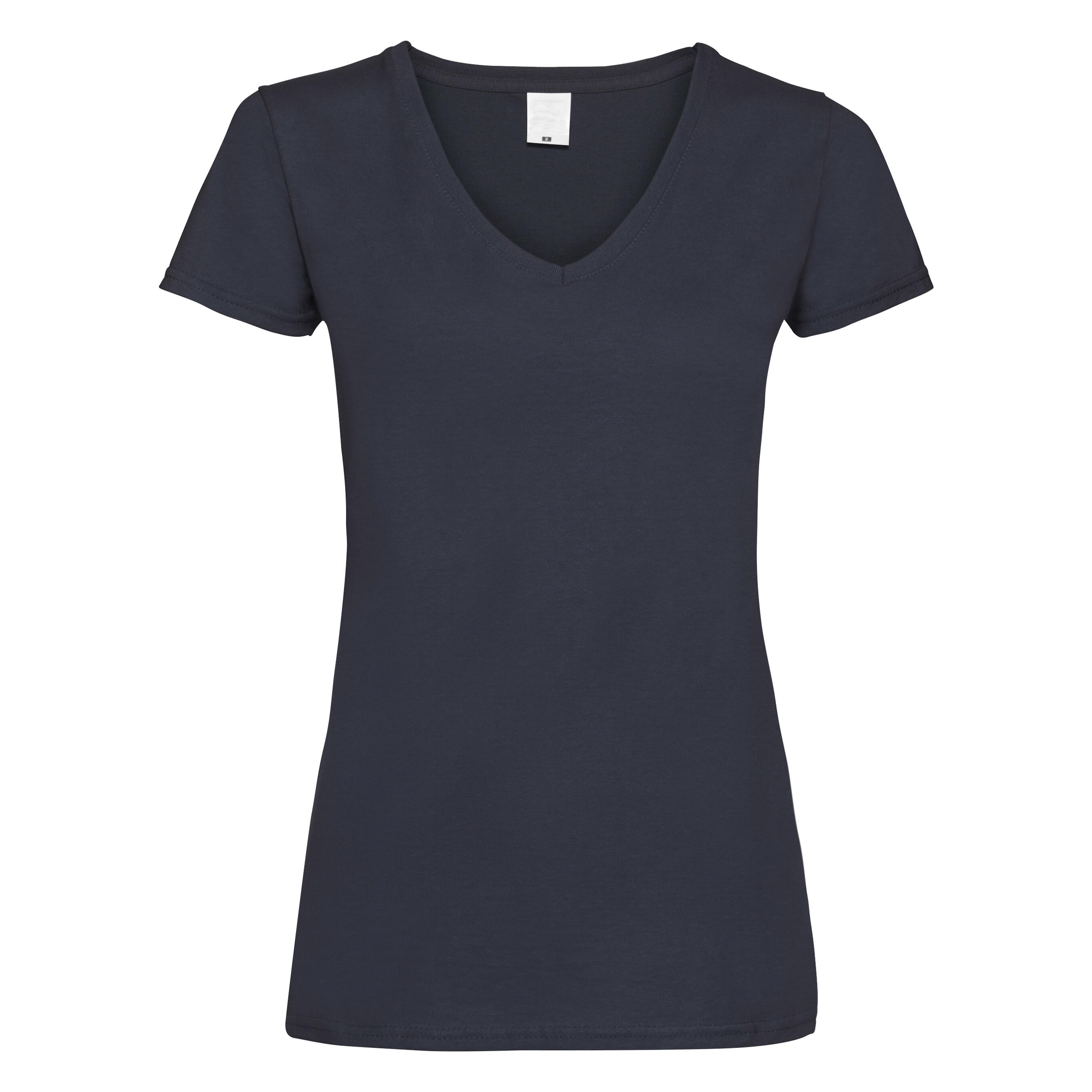 Womens/Ladies Value Fitted V-Neck Short Sleeve Casual T-Shirt