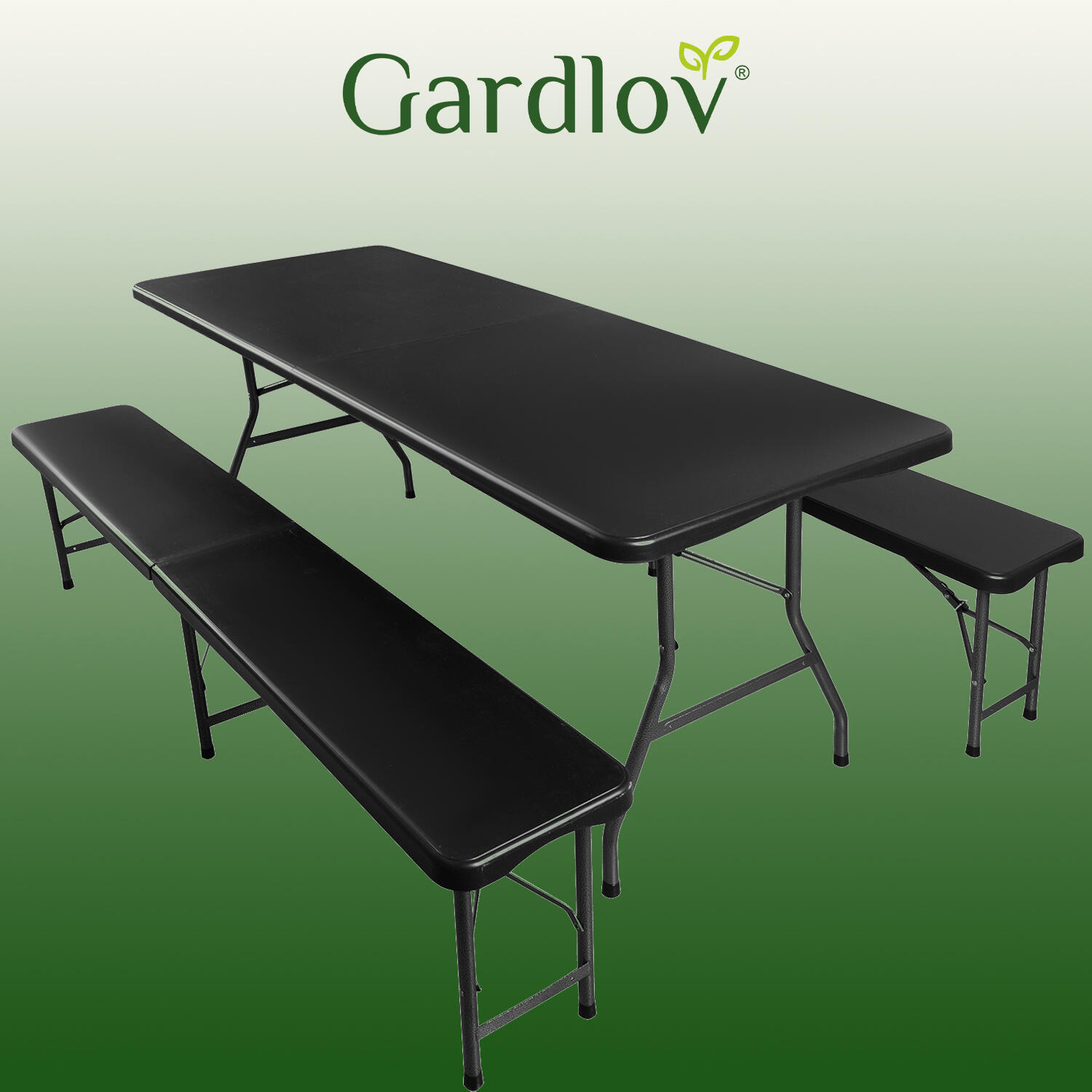 Zestaw Cateringowy Ogrodowy 180 cm Ławki Stół Składany Walizka 5/7